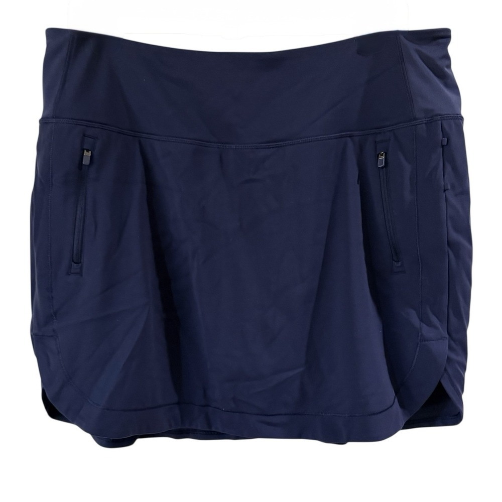 Athleta Fairway‎ Golf Skort Womens XL Navy Blue 16" Running Tennis Skirt